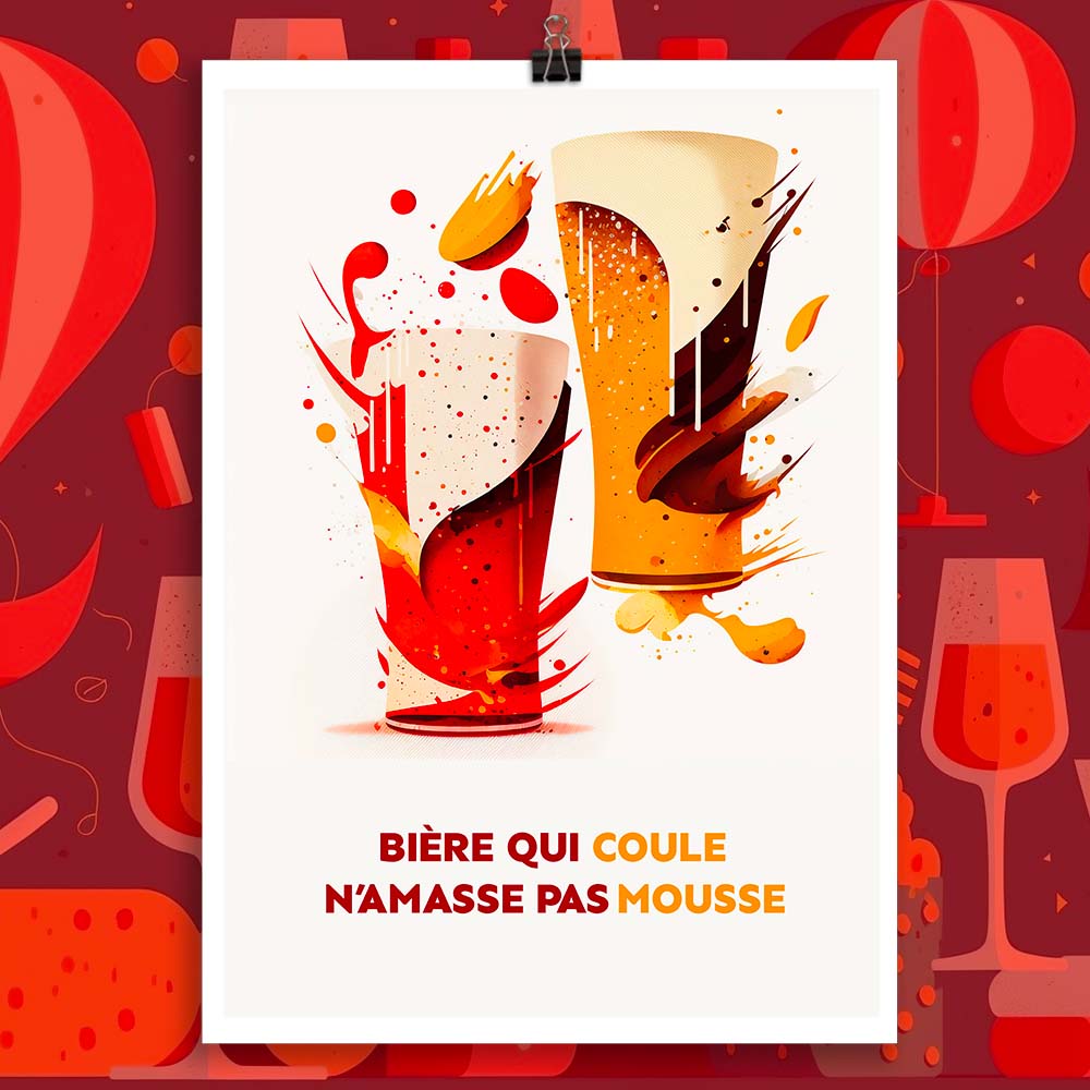 Bière qui coule n'amasse pas mousse v.2